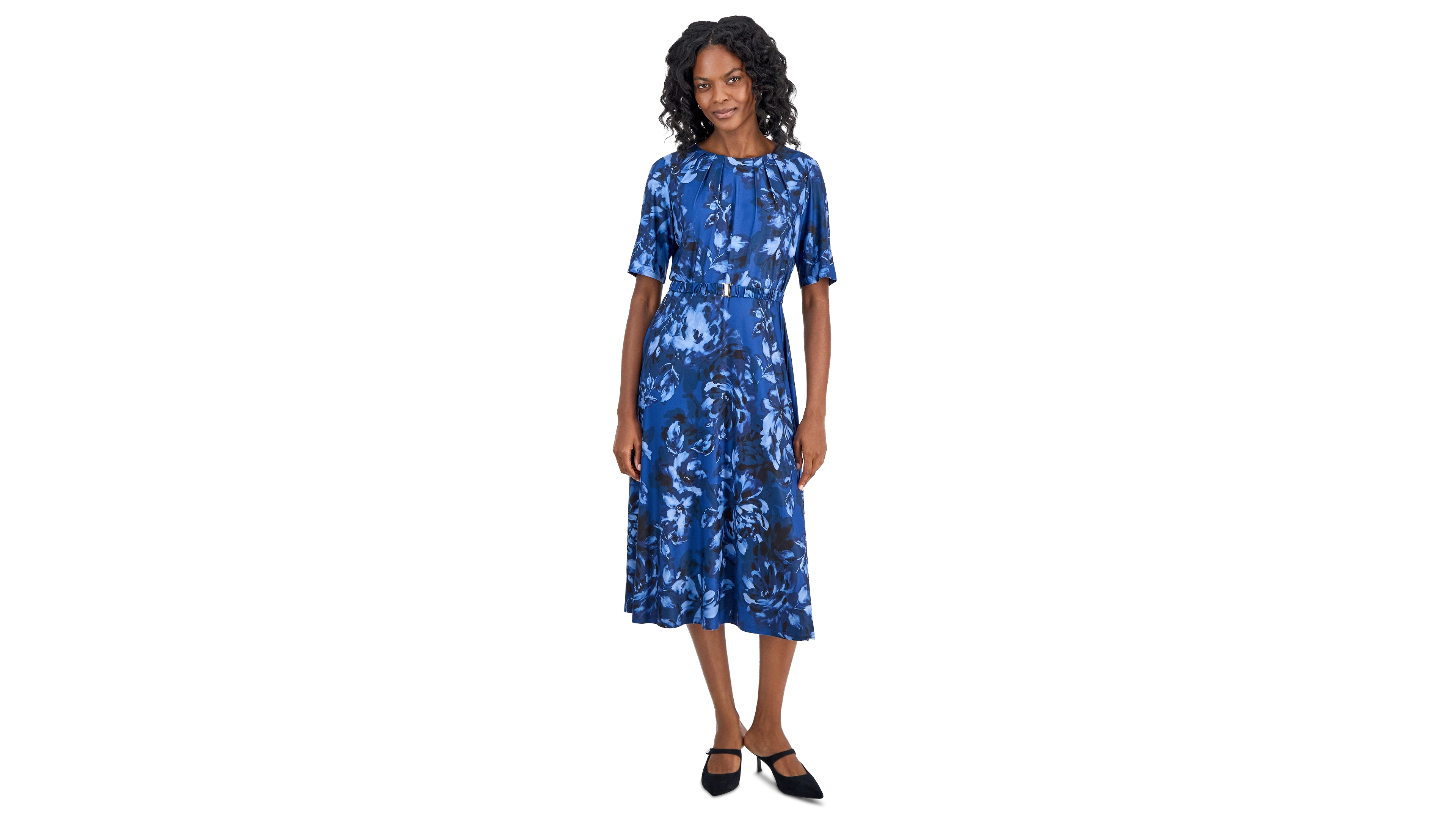 Kasper Petite Floral Print Fit & Flare Dress