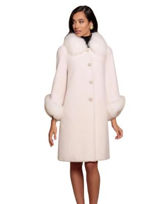 Women's Monroe Wool And Faux Fur Teddy Coat