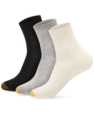 Women's Sequin Rolltop Midi Socks, 3-Pack