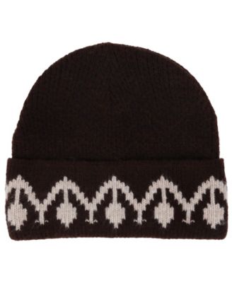 Ribbed Knit Ikat Stretch Fit Beanie