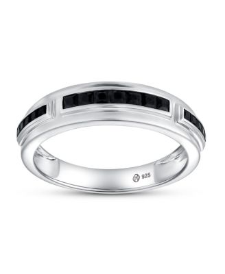 Men's Black Spinel Solitaire Ring (0.7 ct. t.w.) in Sterling Silver