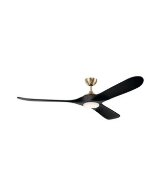 70 Inch Mylo Ceiling Fan Champagne Jet Wood Blades