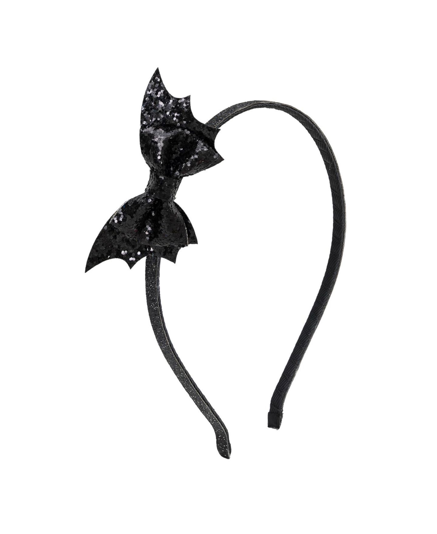 Аксессуары для волос Sweet Wink Glitter Bat Halloween Bow Headband для девочек, цвет: Чёрный — фото 1
