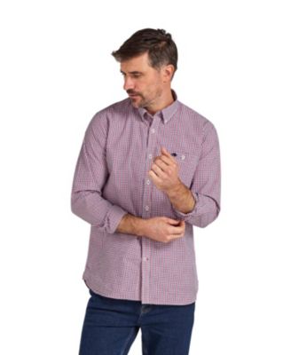 Men's Check Long Sleeve Collared Shirt