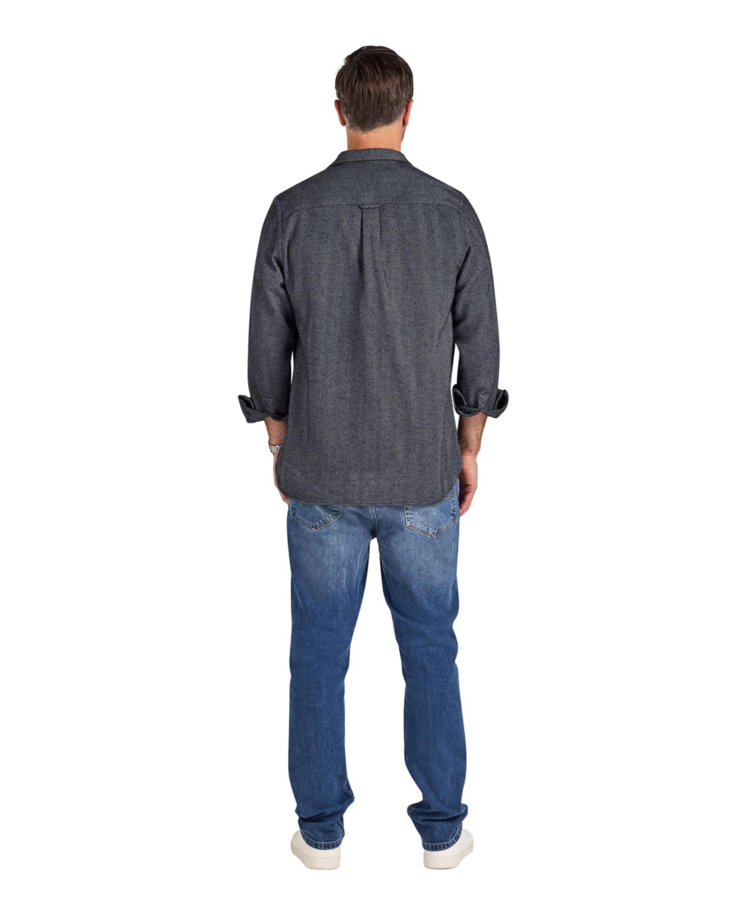 Men's Herringbone Long-Sleeve Shirt