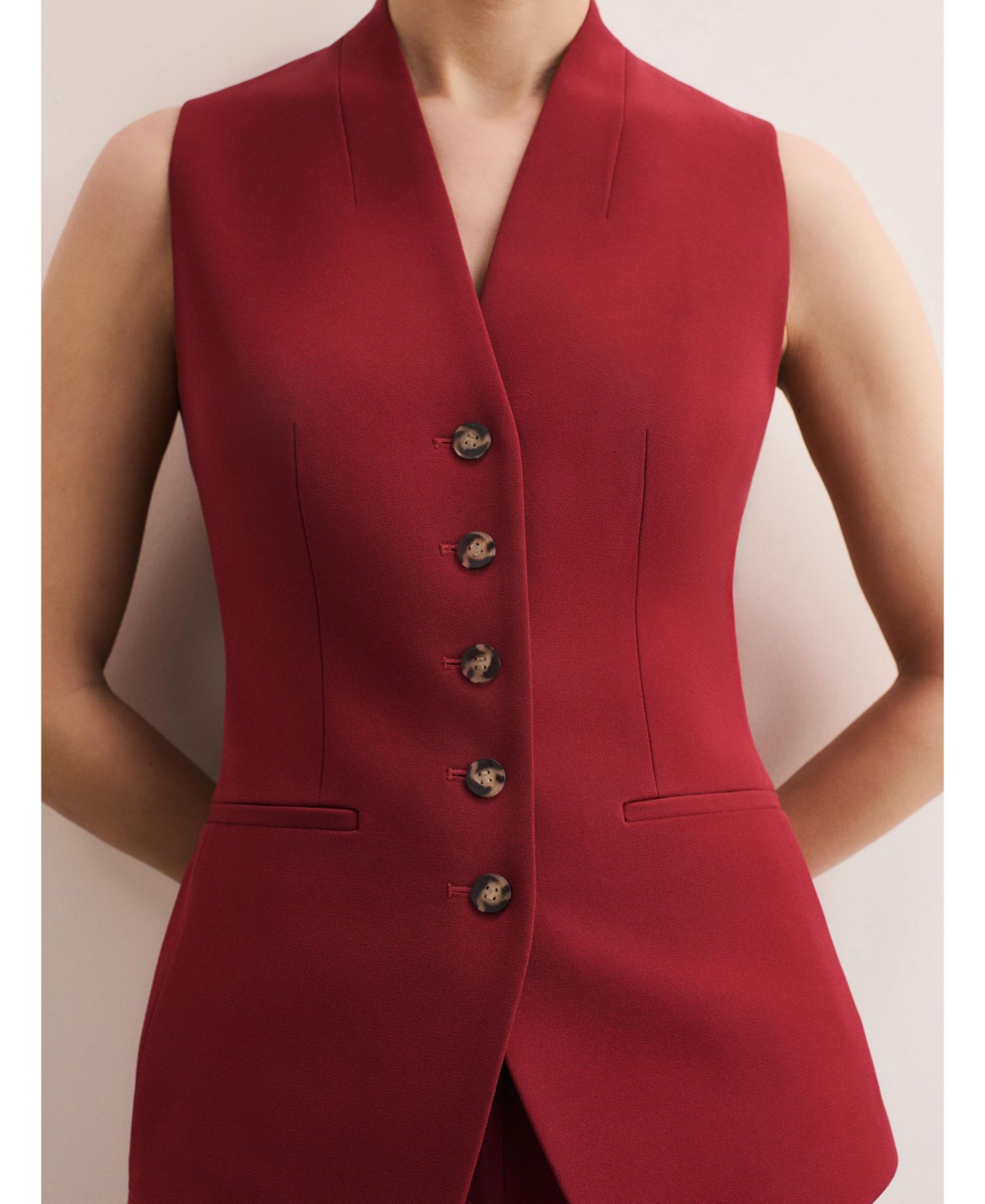 Women's Tailored Longline Hartley V-Neck Waistcoat