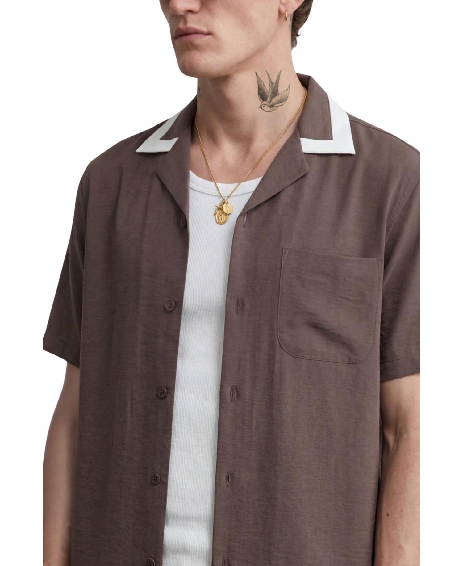 Men's Huxley Short-Sleeve Revere Collar Shirt
