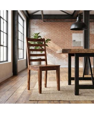 Solid Sheesham Wood Modern Farmhouse Dining Chair for Kitchen or Dining Room
