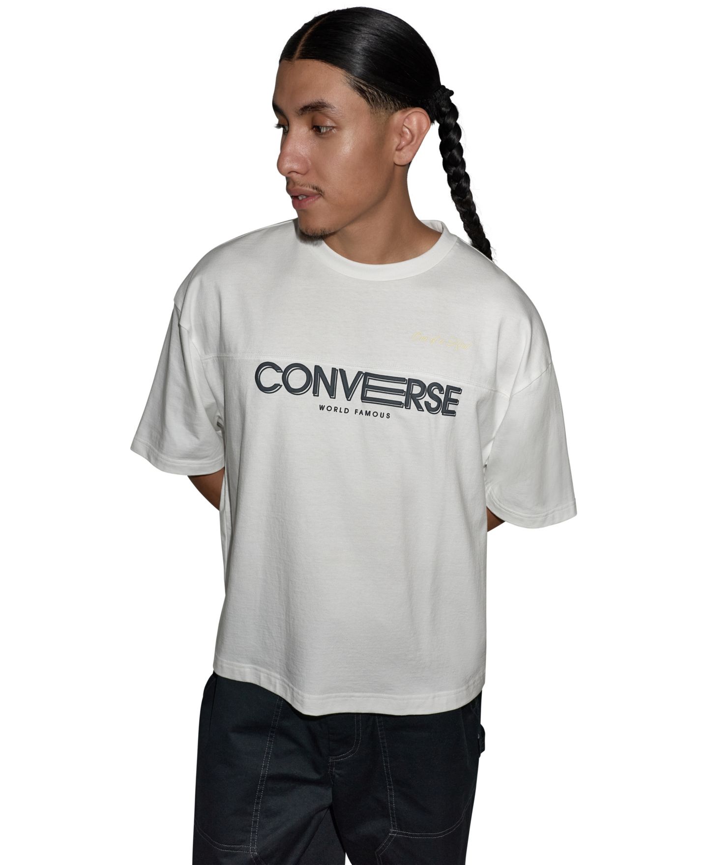 Мужская футболка Converse Crewneck Graphic, цвет: Белый — фото 1
