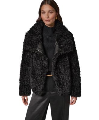 Women's Teddy Mock Neck Faux Fur Jacket