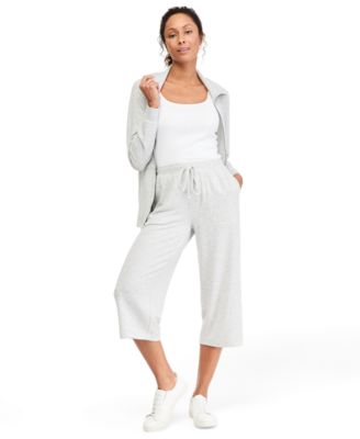 Women's LuxLounge French Terry Wide Leg Capris