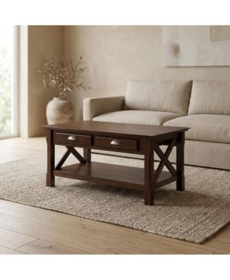 Coffee Table with 2 Storage Drawers for Living Room