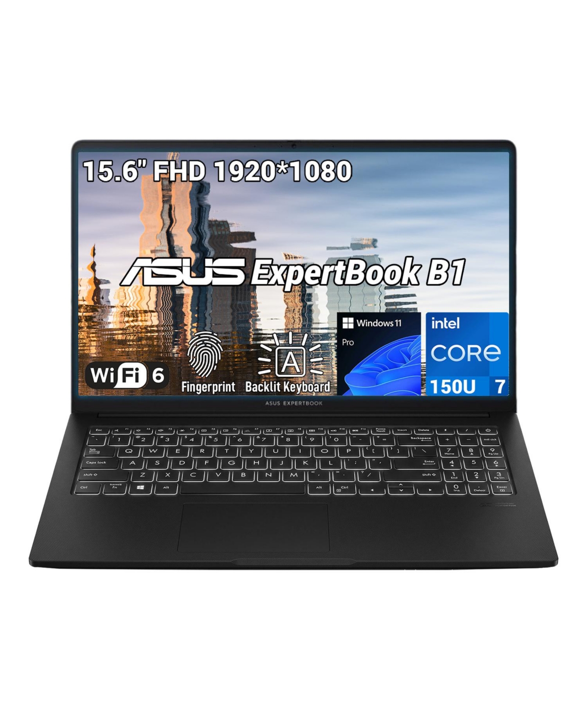 Asus ExpertBook B1 15.6" Ai-Enhanced Business Laptop - Grey