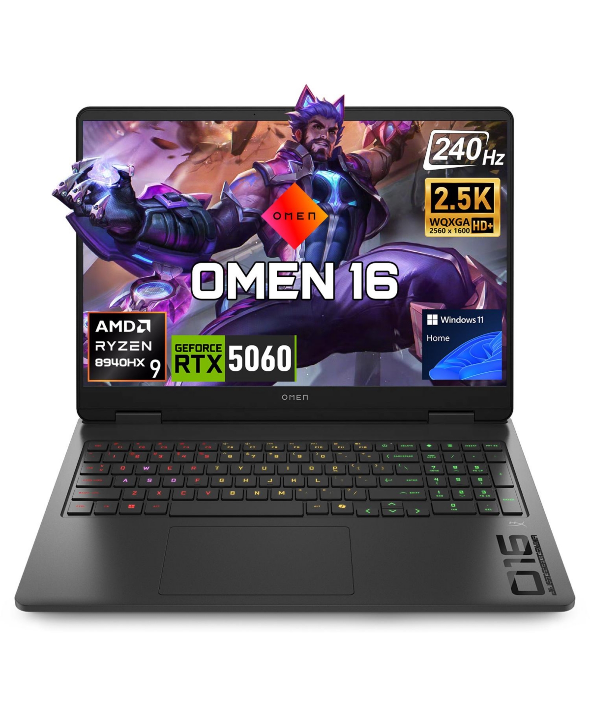 Hp Omen 16z-ap000 Amd Ryzen 9 8940HX Nvidia GeForce Rtx 5060 16" 240Hz Laptop - Black