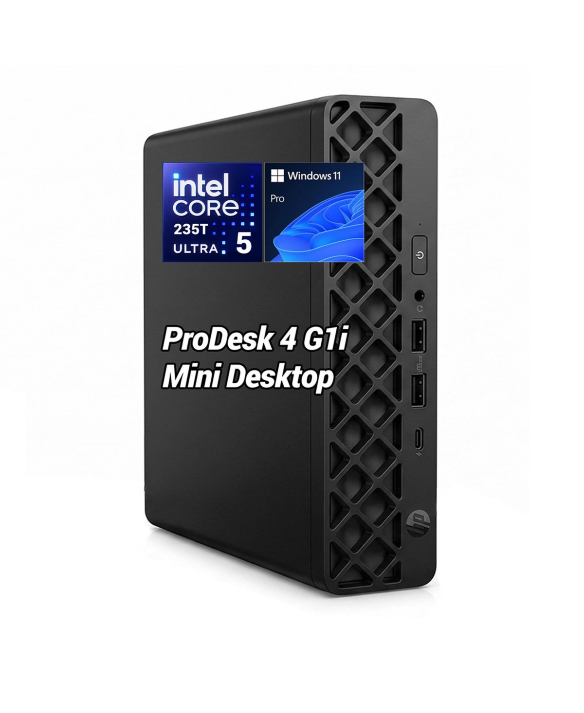 Hp ProDesk 4 G1i Mini Desktop with Intel Core Ultra 5 235T, 64GB Ram - Black