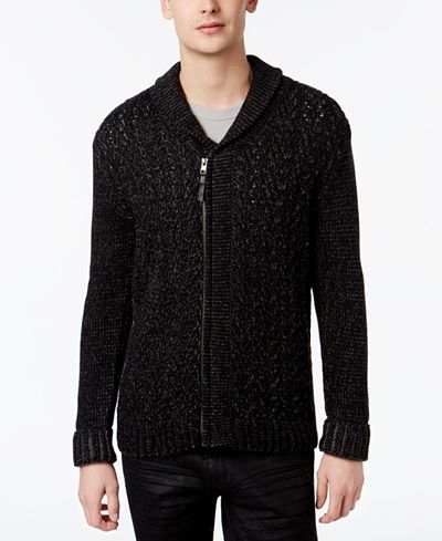 Retrofit Men's Zip-Up Shawl-Collar Sweater