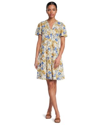 Women's Cotton Jersey Tiered Mini Dress
