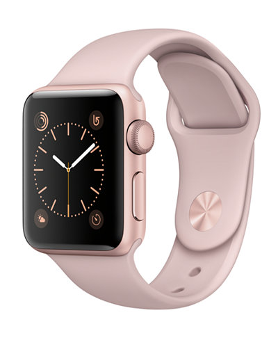 Apple Watch Series 2 38mm Rose Gold-Tone Aluminum Case with Pink Sand Sport Band
