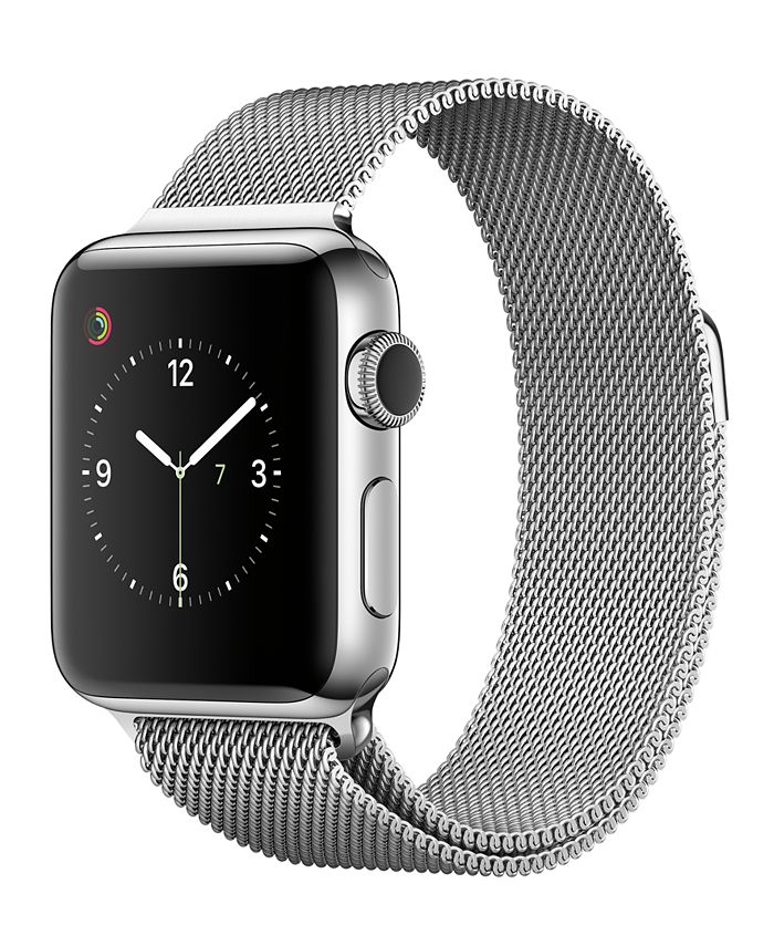 Apple Watch Series 2 - , 38mm Stainless Steel Case with Silver Milanese Loop
