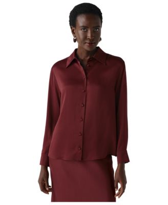 Women's Esther Long-Sleeve Satin Shirt