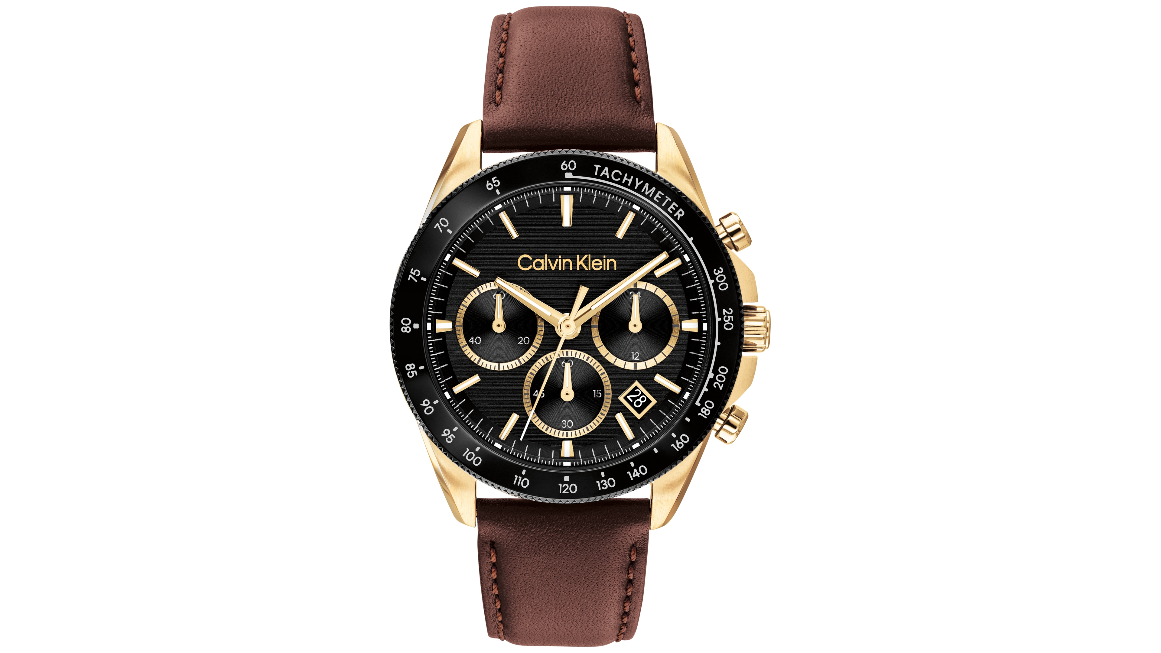Calvin Klein Men's Quartz Chronograph Sport Leather Watch, 40mm