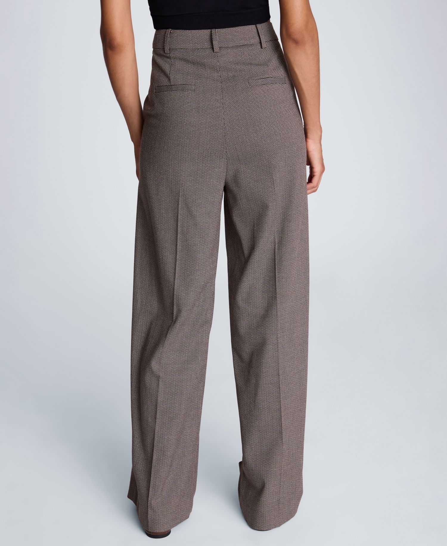 Women's High-Waisted Wide-Leg Slash-Pocket Pants