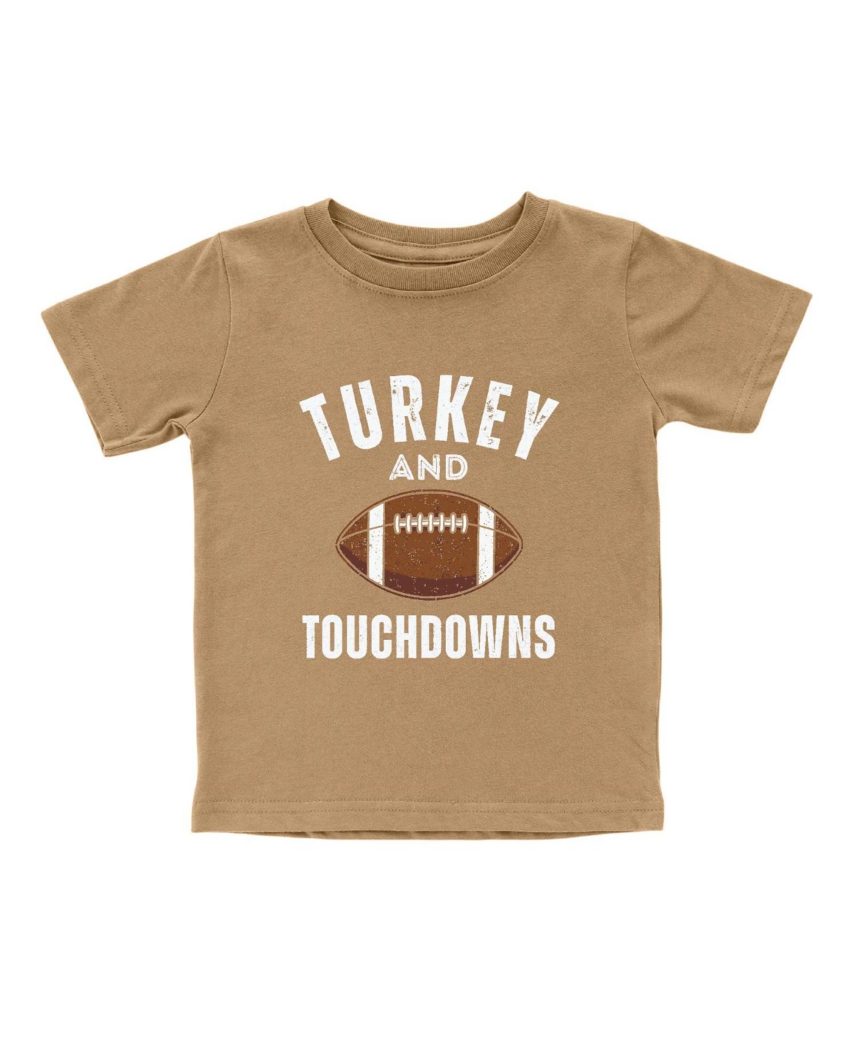 Sweet Wink Little Boys 5 to 8 Turkey and Touchdowns Thanksgiving Short Sleeve T-Shirt