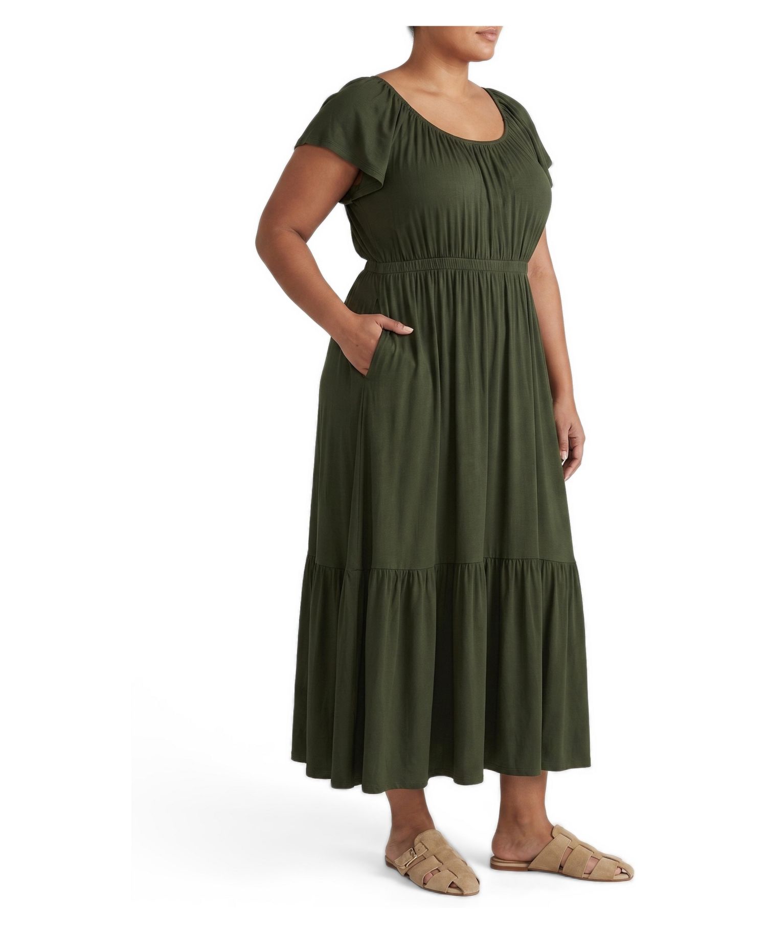 Plus Size Kahlo Liquid Jersey Dress
