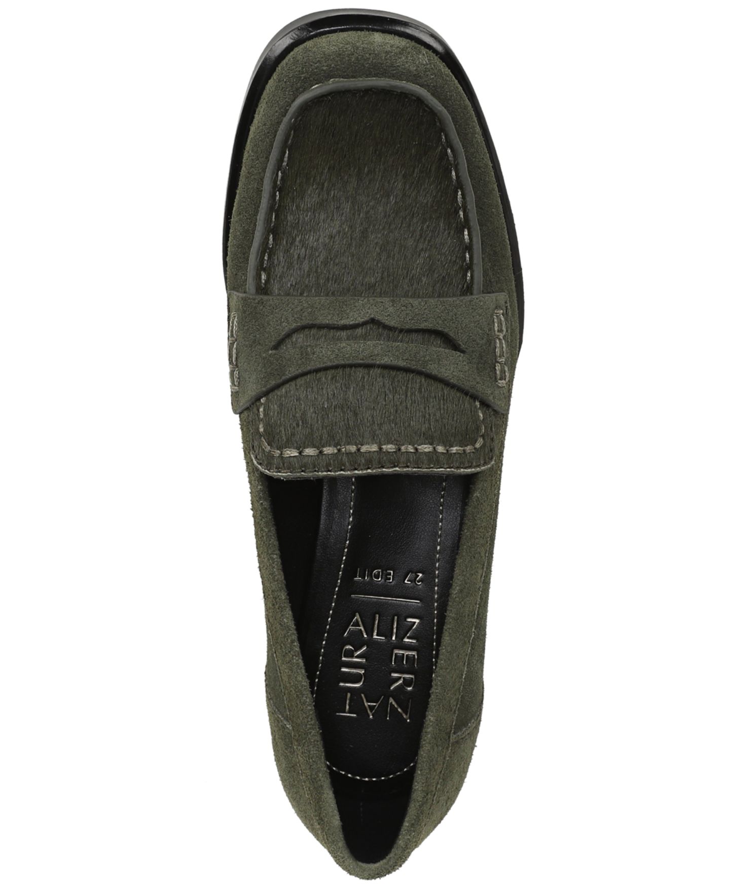 Женские туфли 27 EDIT Naturalizer Haven Suede Penny, цвет: Глиняный зелёный замшевый — фото 6