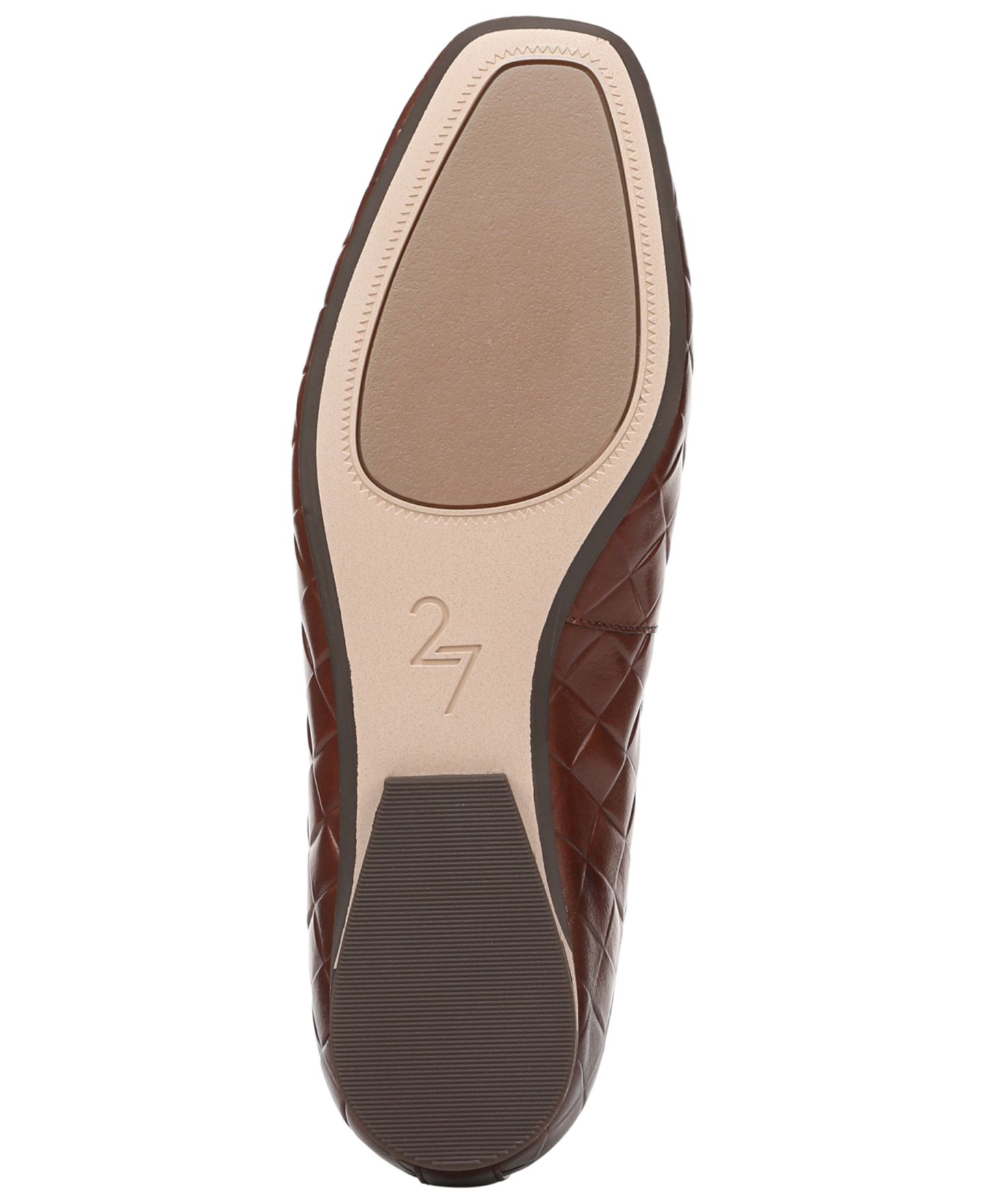 Женские балетки 27 EDIT Naturalizer Carla Square Toe Leather Ballet Flats, цвет: Рыжевато-коричневый кожаный — фото 5
