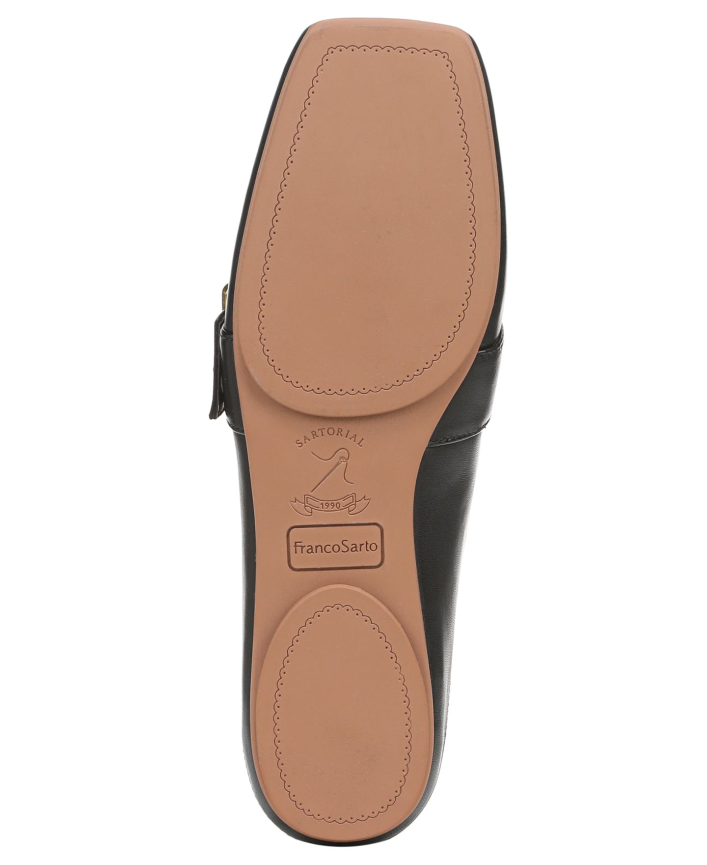 Женские туфли Franco Sarto Oakeslyn Square Toe Buckle, цвет: Чёрный кожаный — фото 5