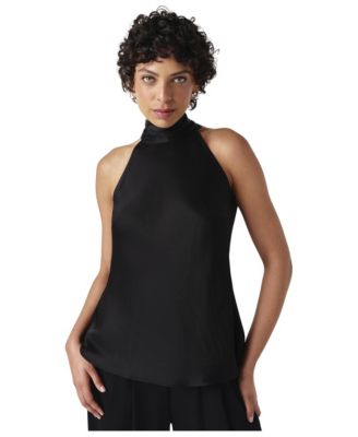 Women's Reese Sleeveless High-Neck Satin Top
