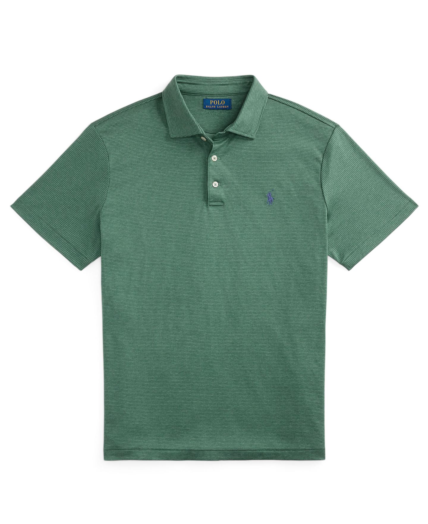 Мужское поло Polo Ralph Lauren Custom Slim-Fit Soft Cotton Polo Shirt, цвет: Сосновый — фото 5
