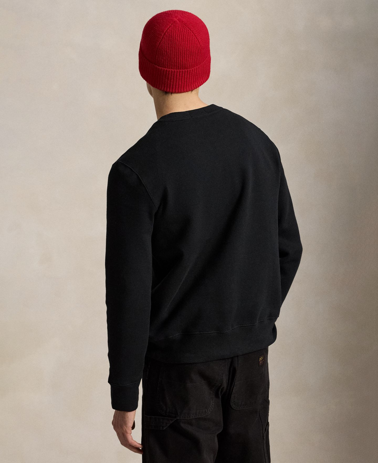 Мужская толстовка Polo Ralph Lauren Polo Bear Crewneck Graphic, цвет: Чёрный — фото 4