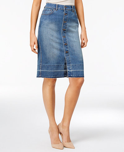 Style & Co Denim Pencil Skirt, Only at Macy's - Skirts - Women - Macy's