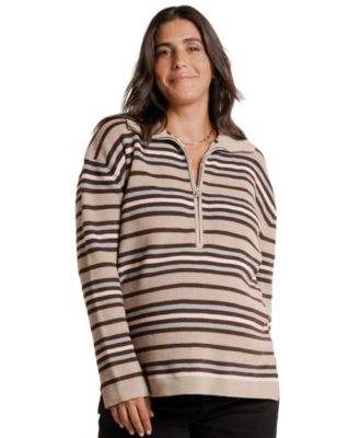 Women's Blaire Maternity Half-Zip Sweater