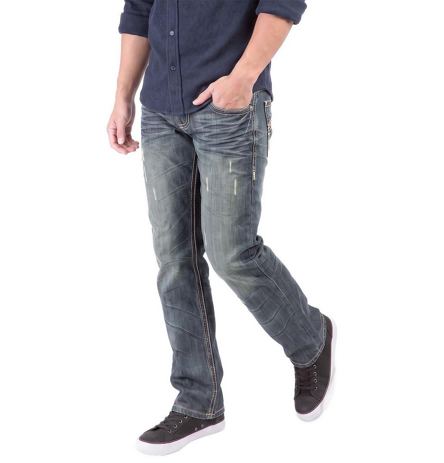 Мужские джинсы Level 7 Justin Relaxed-Straight Handcrafted-Vintage, цвет: Винтажный — фото 3