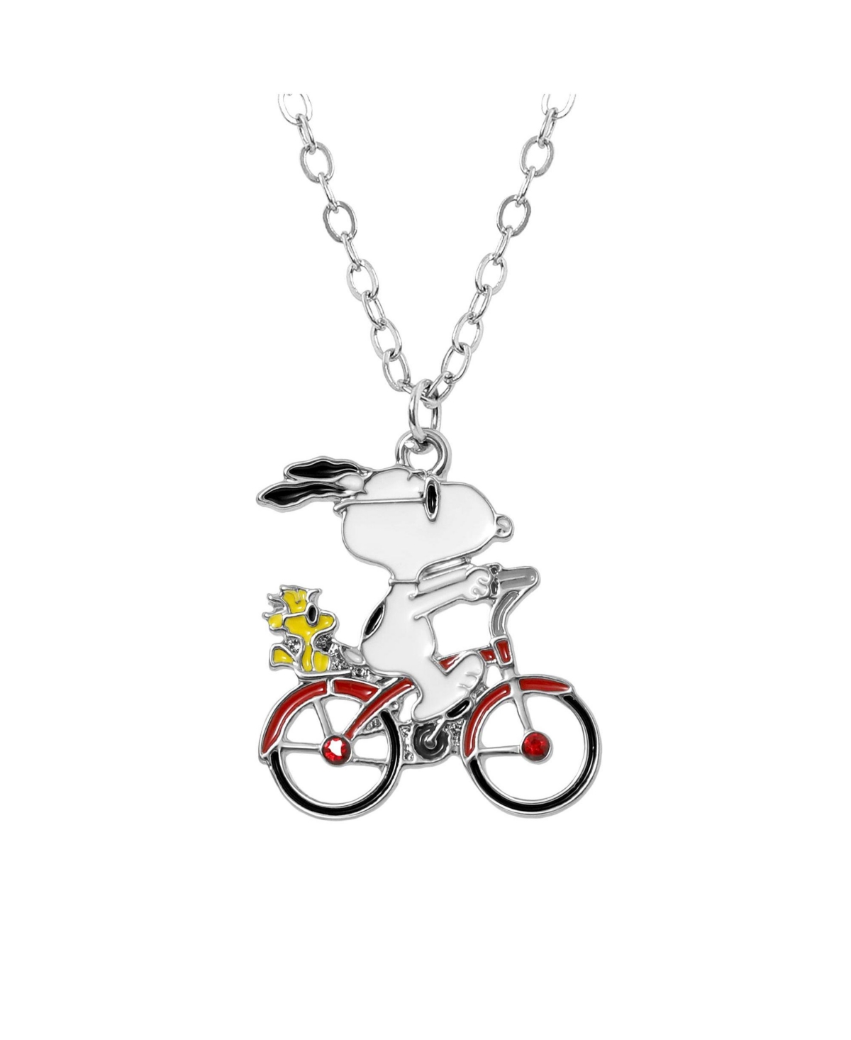 Peanuts Woodstock and Snoopy Necklace for Women Official License - Silver