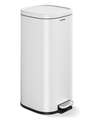 8 Gallon Stainless Steel Step Trash Can, Kitchen Garbage Bin for Home Office