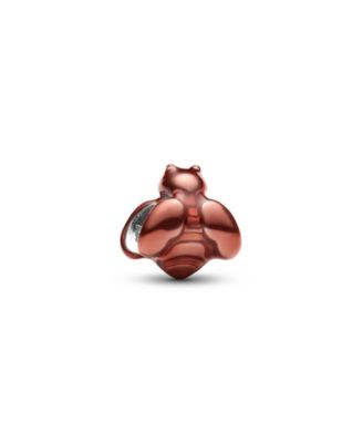 Sterling Silver Orange Bee Mini Charm