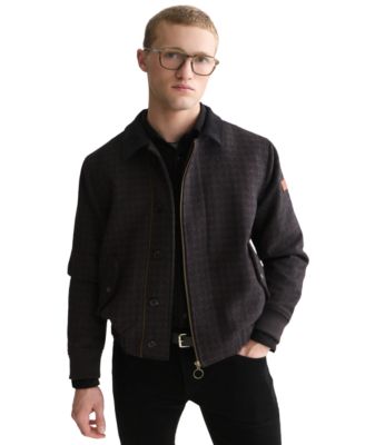 Men's Wool-Blend Point-Collar Deck Jacket