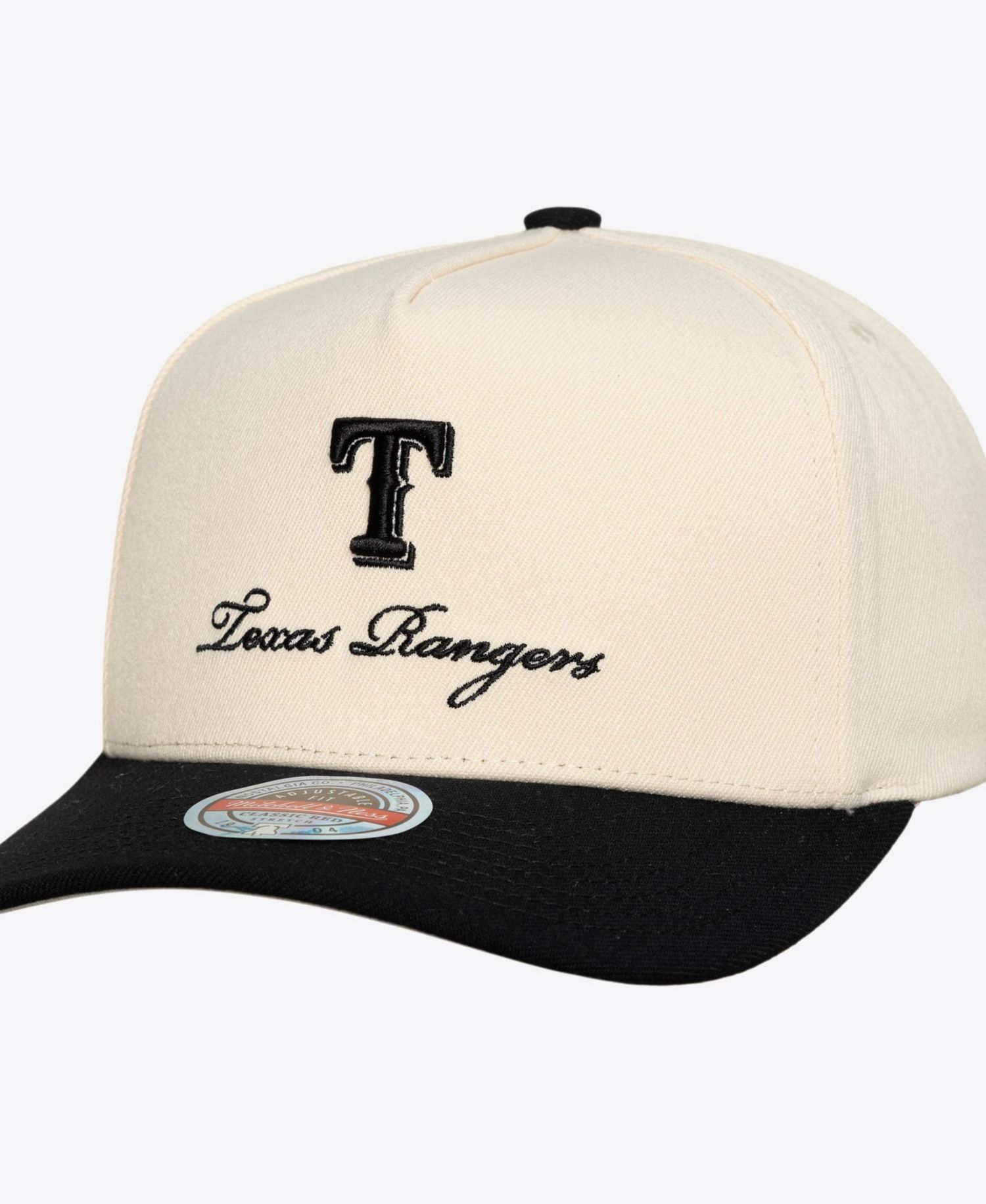 Men's Cream/Black Texas Rangers Flawless Stretch Snapback Hat