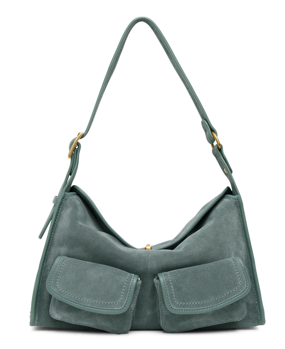American Leather Co. Grayson Cargo Turn-Lock Genuine Leather Shoulder Bag