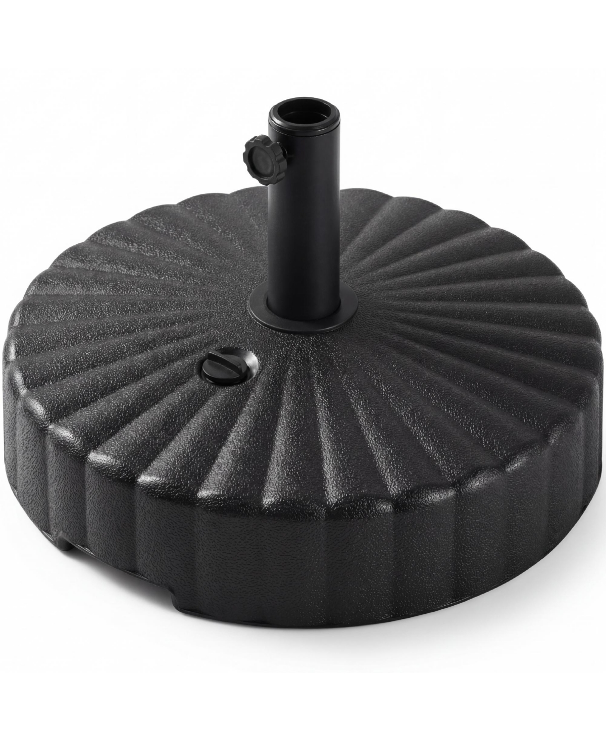 Best Choice Products Fillable Plastic Patio Umbrella Base Stand, Pole Holder w/ Adjustment Knob, Scallop Pattern