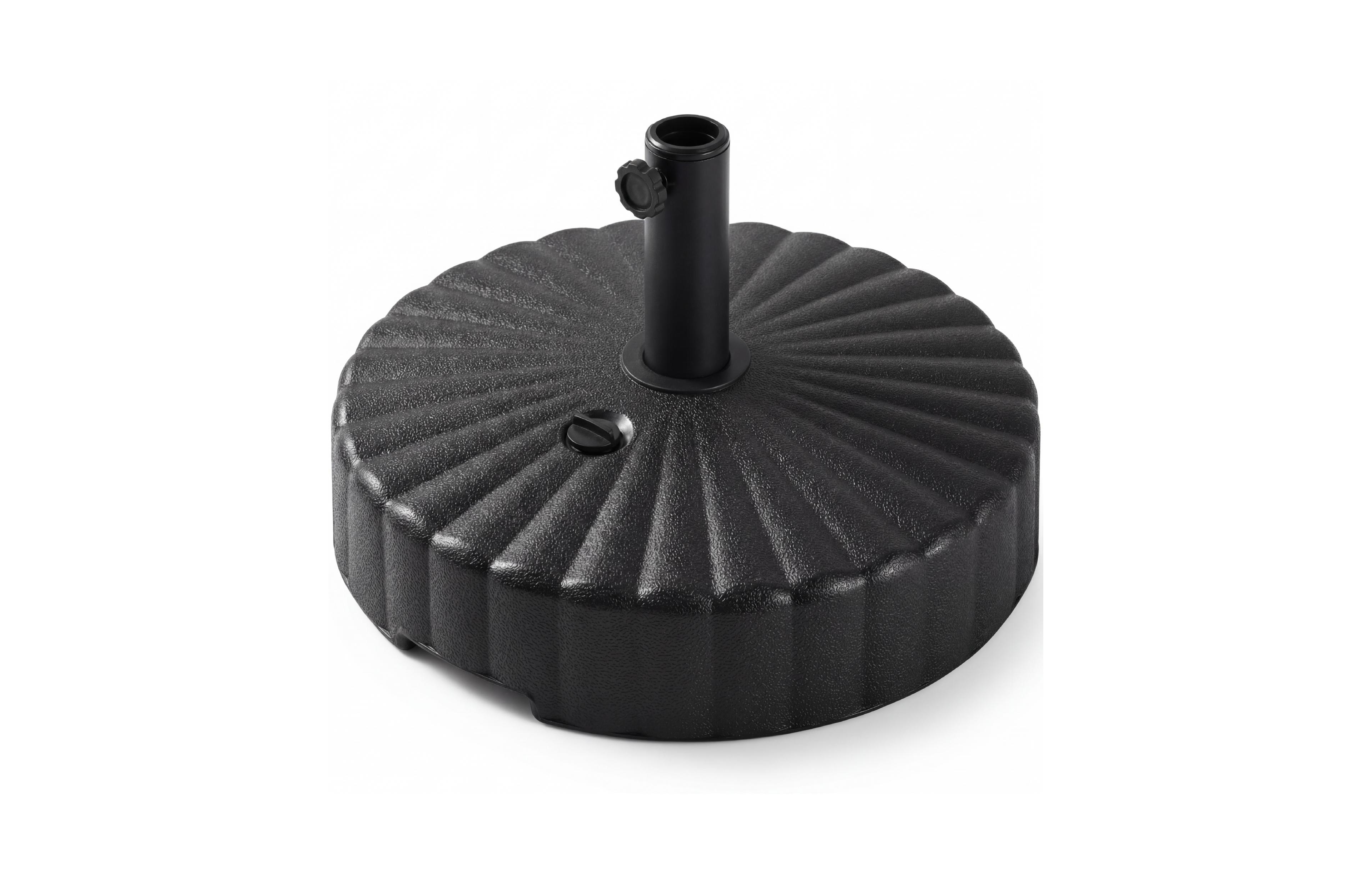 Best Choice Products Fillable Plastic Patio Umbrella Base Stand, Pole Holder w/ Adjustment Knob, Scallop Pattern