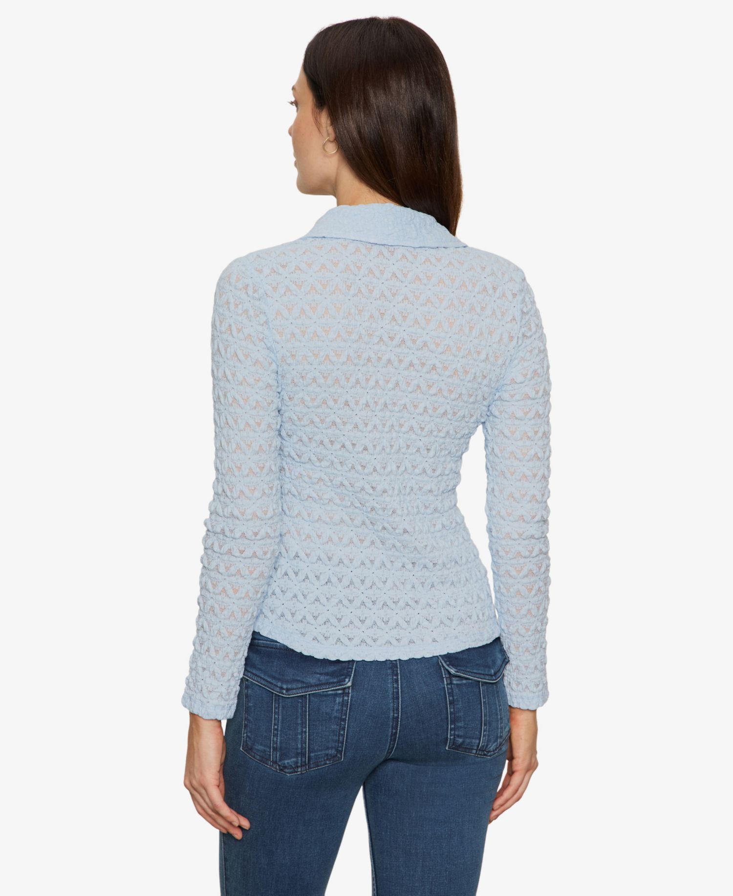 Women's Dreamgirl Lace Button-Up Shirt