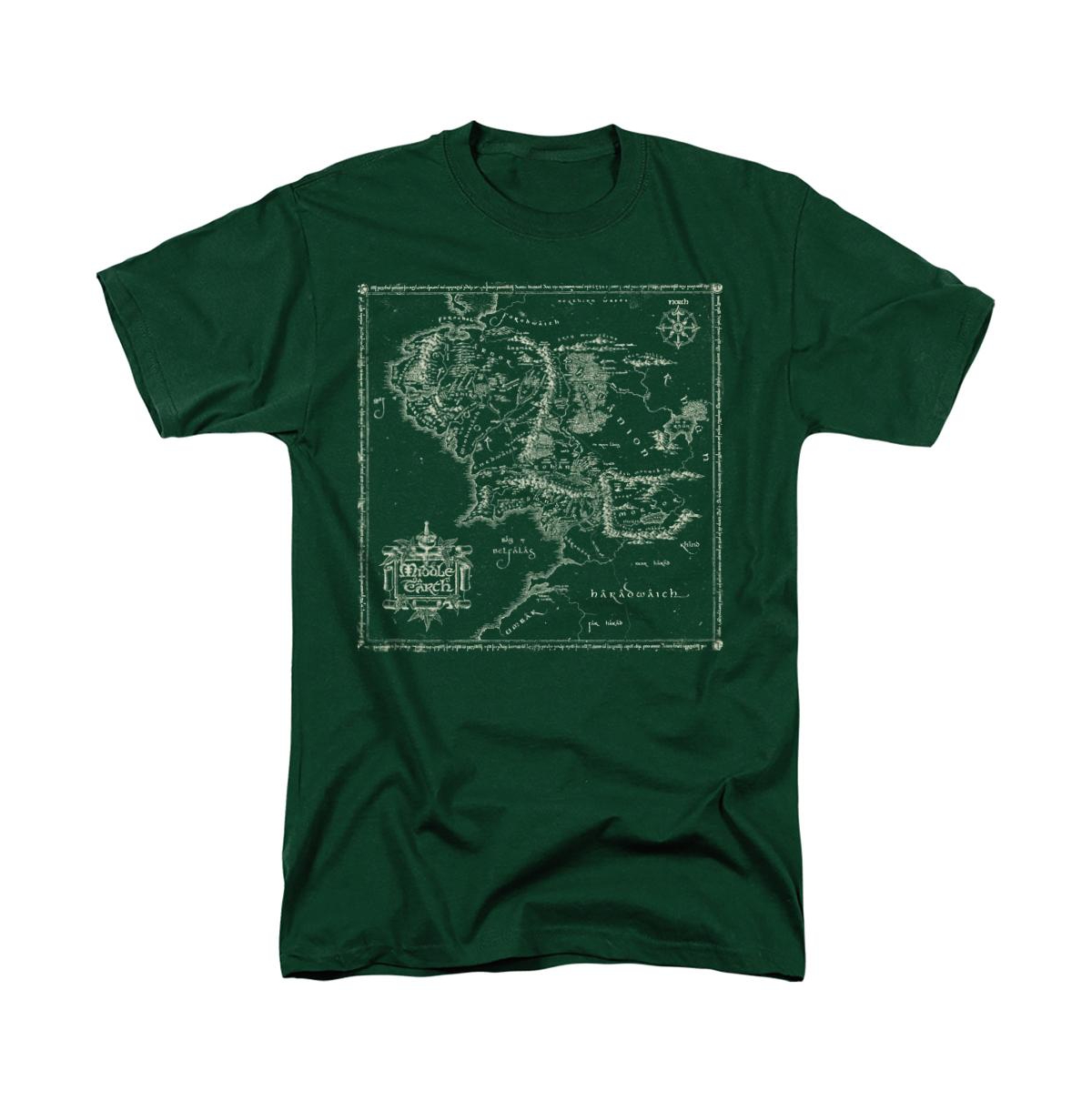 Logovision Men's Lord of The Rings Map of Me T Shirt - Hunter green