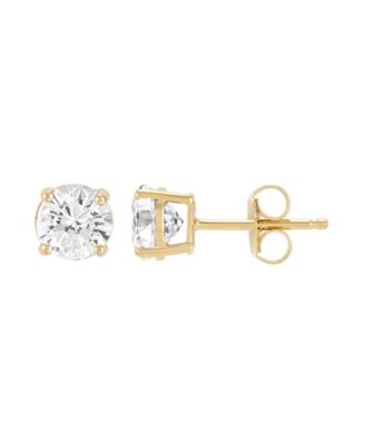 Gemstone Stud Earrings in 10k Yellow Gold (Available in Garnet, Freshwater Pearl, Peridot, Blue Topaz, White Sapphire, Citrine, Amethyst, Aquamarine, and Lab-Grown Emerald, Ruby, Sapphire, and Opal)
