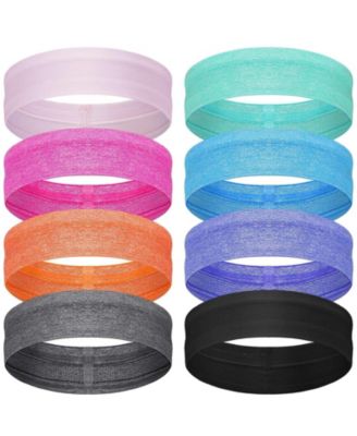 8 Non Slip Workout Headbands For Women Stretch Sweat Absorbent