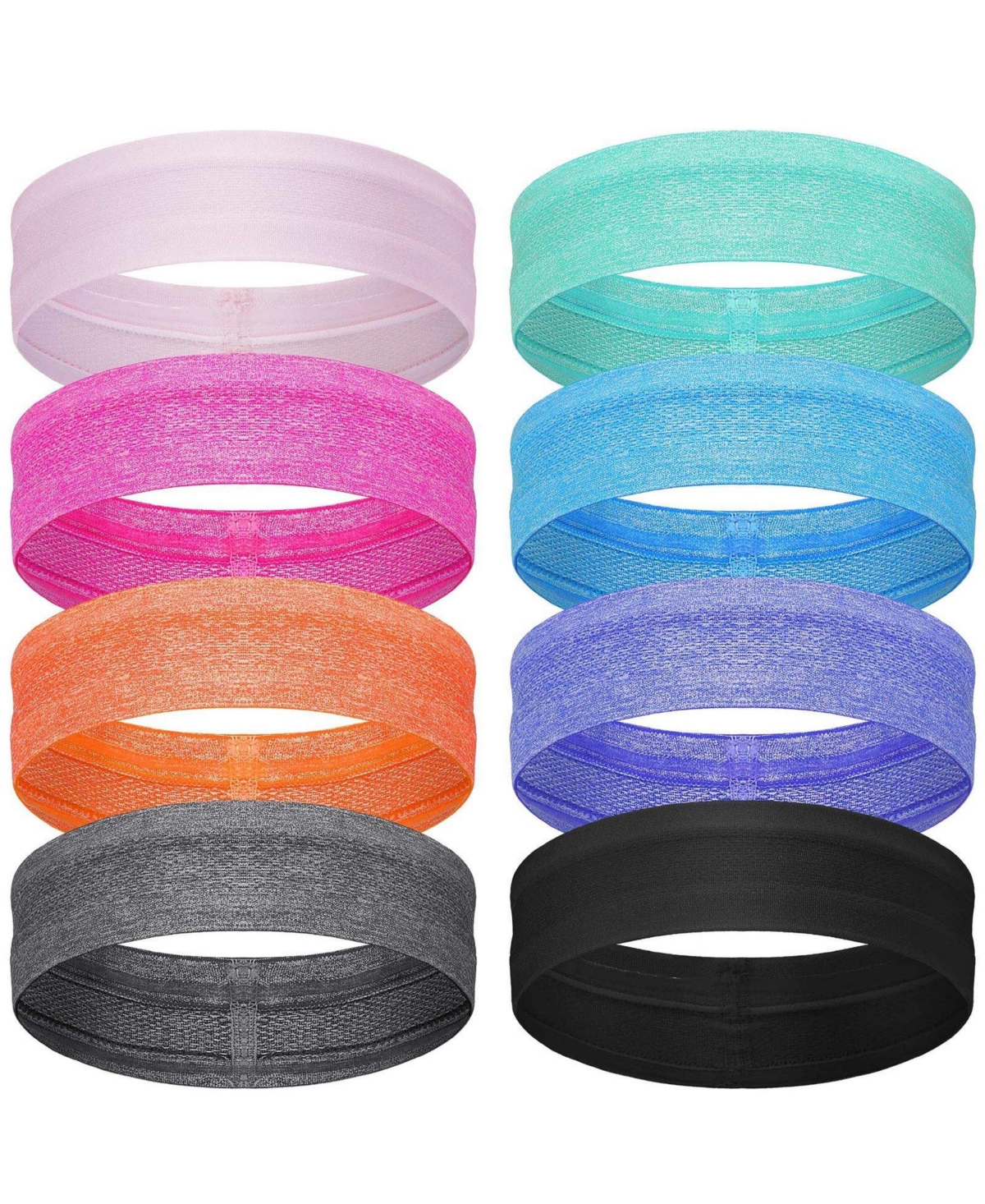 Peneyon 8 Non Slip Workout Headbands For Women Stretch Sweat Absorbent